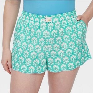 Target Women's Turquoise Floral Athletic Shorts